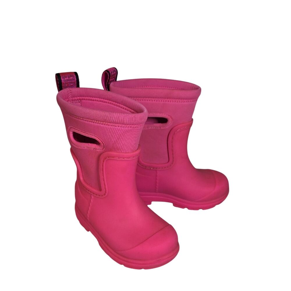 UGG Droplet Mid Waterproof Taffy Pink Rain Boots Kids Toddler Size  8